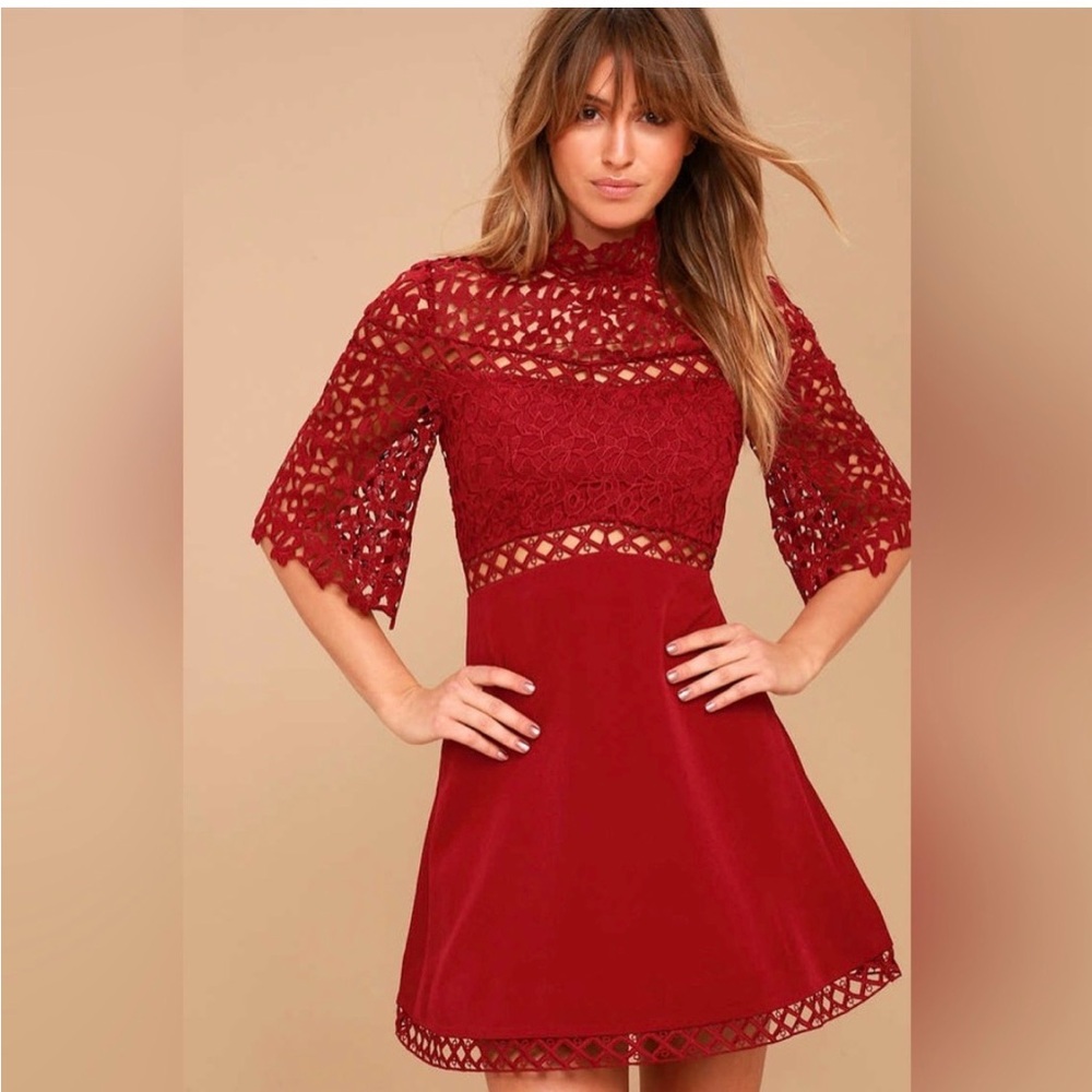 Keepsake | NWT | Uplifted Wine mini Dress | Women’s Small